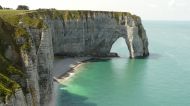 Cliffs Etretat Normandy France Erosion Limestone